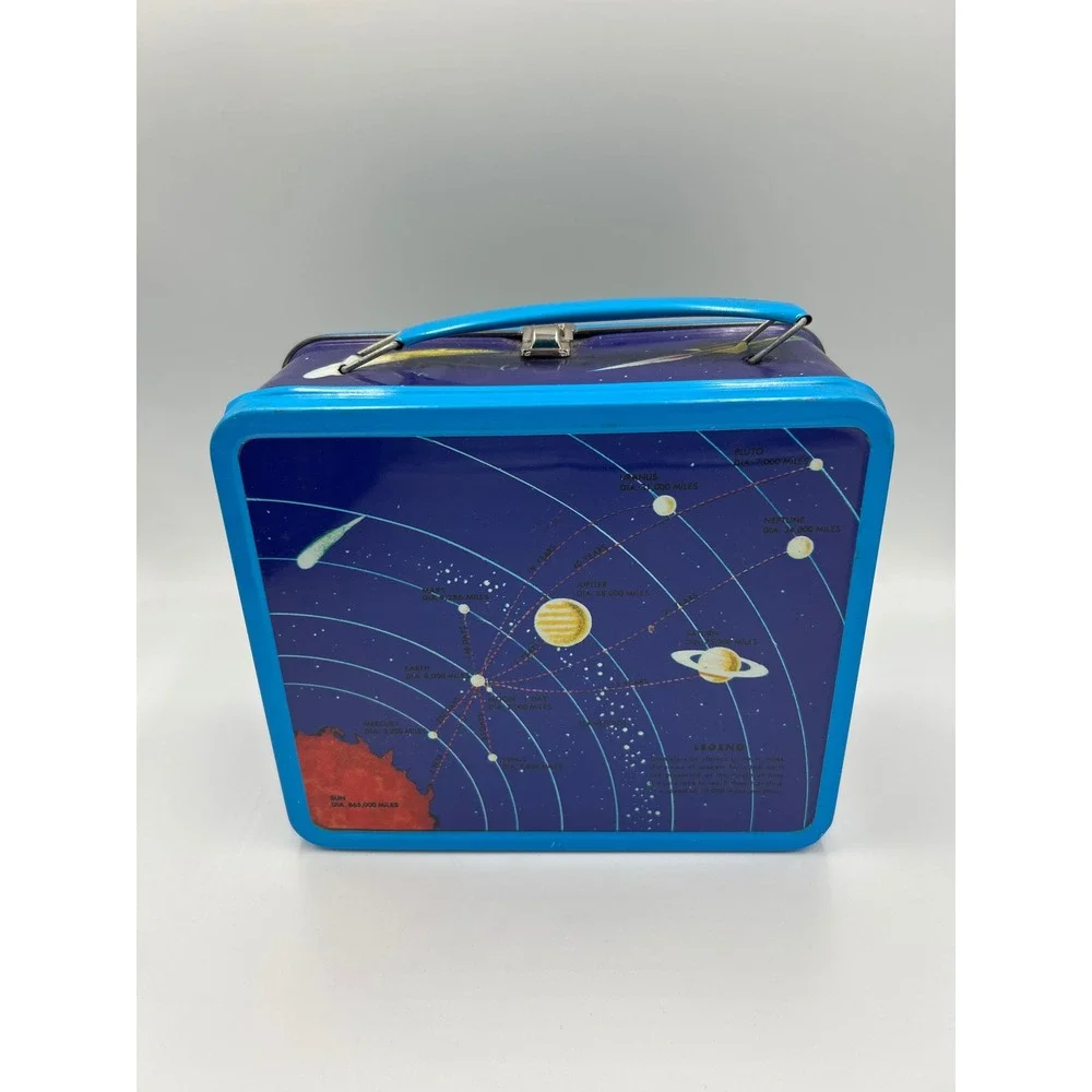 G Whiz Tom Corbett Space Cadet Metal Lunch Box Reproduction Blue Sci-Fi Retro